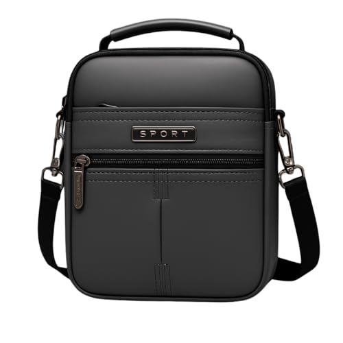 Bolsa De Ombro Impermeável Transversal Shoulder Bag Unissex Necessaire Tiracolo Pochete Espaçosa Emborrachado Bolsos Divisões (Cinza)