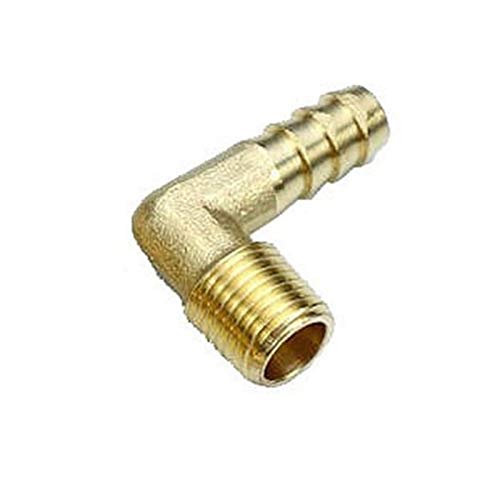Geeyu ZHaonan-Brass Hose, Brass Hose Barb Fitting Elbow 6mm 8mm 10mm 12mm 16mm to 1/4 1/8 1/2 3/8", BSP Male Thread Barbed Joint, Water Hose Fittings (Size : 14mm Barb, Thread Specification : 1/2")