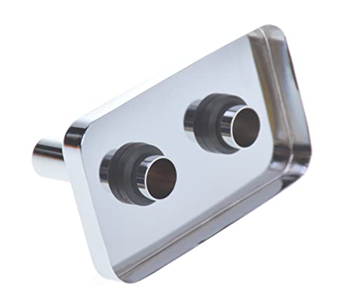 Aqbau® Abdeck Doppelrosetten für HEIZKÖRPER mit Schutzrohr | Rohrmanschette, Heizung, Heizkörper (Chrom)