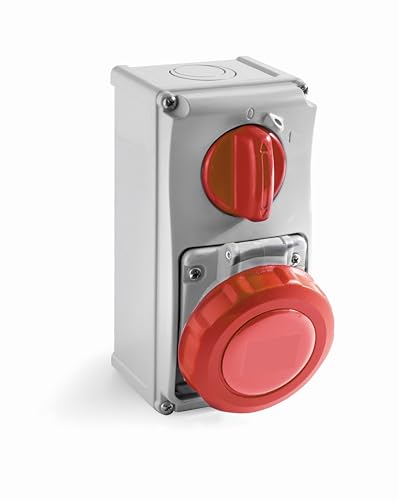 Prise interbloquée verticale étanche IP66 pour installation murale - 2