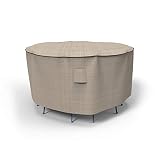 EmpirePatio Tan Tweed Patio Bar Table and Chairs Cover, 80" Diameter x 42" Drop