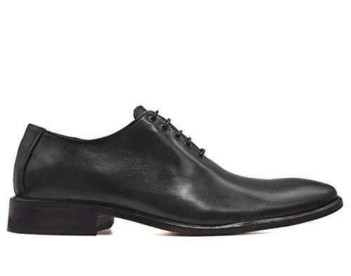 Sapato social oxford masculino bico arredondado sola couro MOD 2001 Cor:Preto;Tamanho:40
