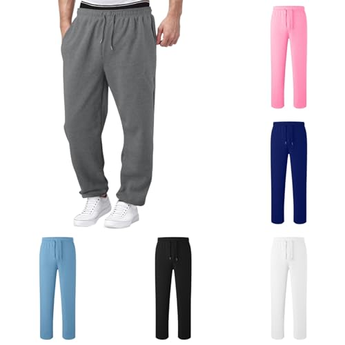 Kids Athletic Sweatpants Baggy Straight Wide Leg Elastic Waist Lightweight Pants Casual Soft Joggers with Pockets