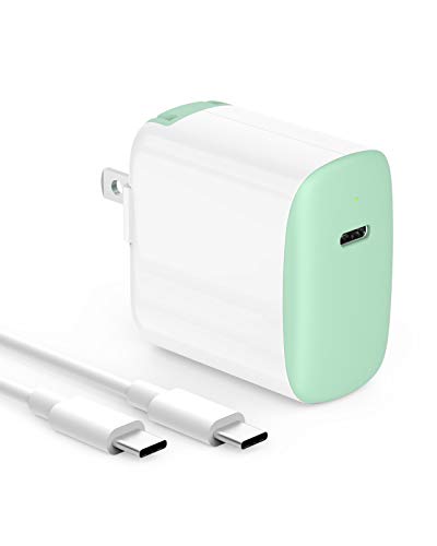 70% Off Discount 18W USB C Fast Charger Compatible with iPad Pro 12.9, 11 inch 2020, 2018, New Air 4, Google Pixel 5 4 3 2 XL 3A 4A 4XL 3XL, USB Type C Wall Charger, Foldable, LED, USB C to C Charging Cord 10ft