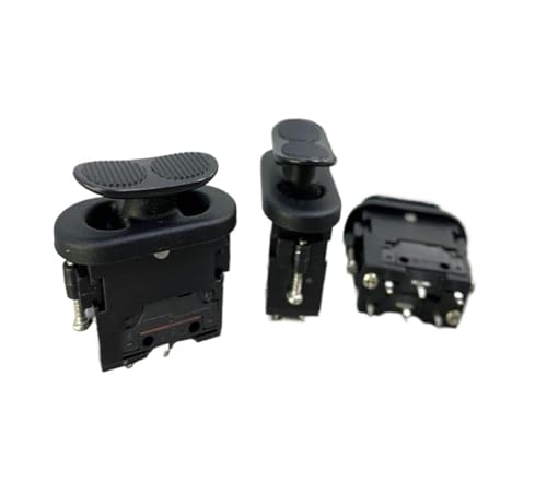 Interruptor basculante de tres posiciones DMETE con palanca de mando panel M negro