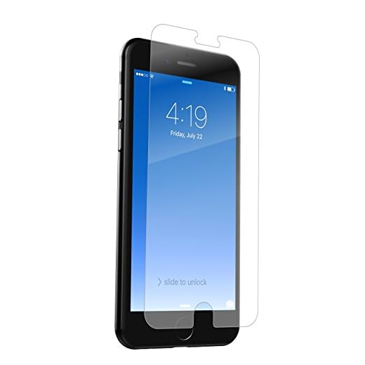 ZAGG InvisibleShield HD EZ Apply Film Screen Protector for iPhone 8 Plus, iPhone 7 Plus, iPhone 6s Plus, iPhone 6 Plus – HD Clarity & Premium Protection – Case-Friendly ( Pack May Vary )