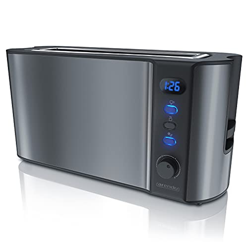 Arendo - Automatik Toaster Langschlitz - Defrost Funktion - Wärmeisolierendes Doppelwandgehäuse - integrierter…