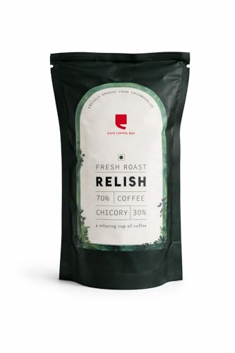 Image of Cafe Coffee Day Relish 70% Coffee 30% Chicory - 200Gm Packet Each (Pack of 2) | Medium to Dark Roast | South Indian Filter Coffee | Fresh from Chikmagalur Factory