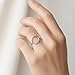 Imagen de Sovats Anillo circular abierto de plata esterlina 925 para mujer