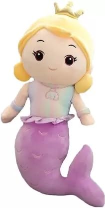 Image of Tickles Mermaid Soft Doll Stuffed Plush Animal Toy for Kids Girls Birthday Gifts (Color: Purple Size: 60 cm)