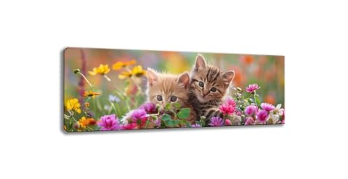 Broderie diamant chat 80x240 cm pour habiller les grands murs de votre salon avec élégance