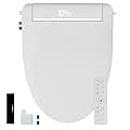 ZingPOP Heated Bidet Toilet Seat with Warm Water Wash, Bubble Shield, Adjustable Temperature, Air Dryer, Electric Toilet Bidet Seat with 4 Wash Modes & Dual Lid Design