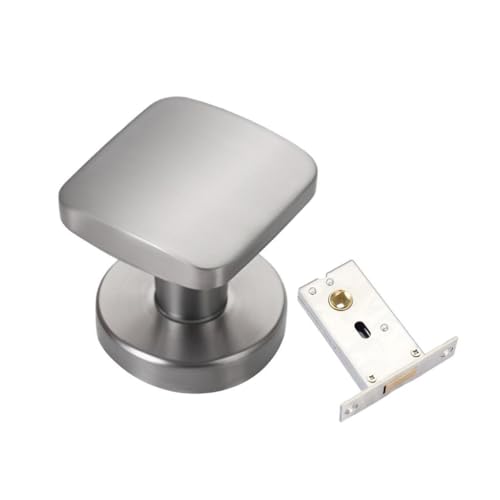 Serrure de porte invisible et poignée simple face argent pour cloison intérieure
