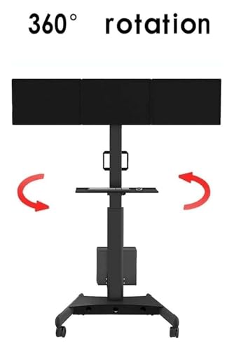 Soporte móvil para TV con ruedas ajustable y seguro miniatura 2