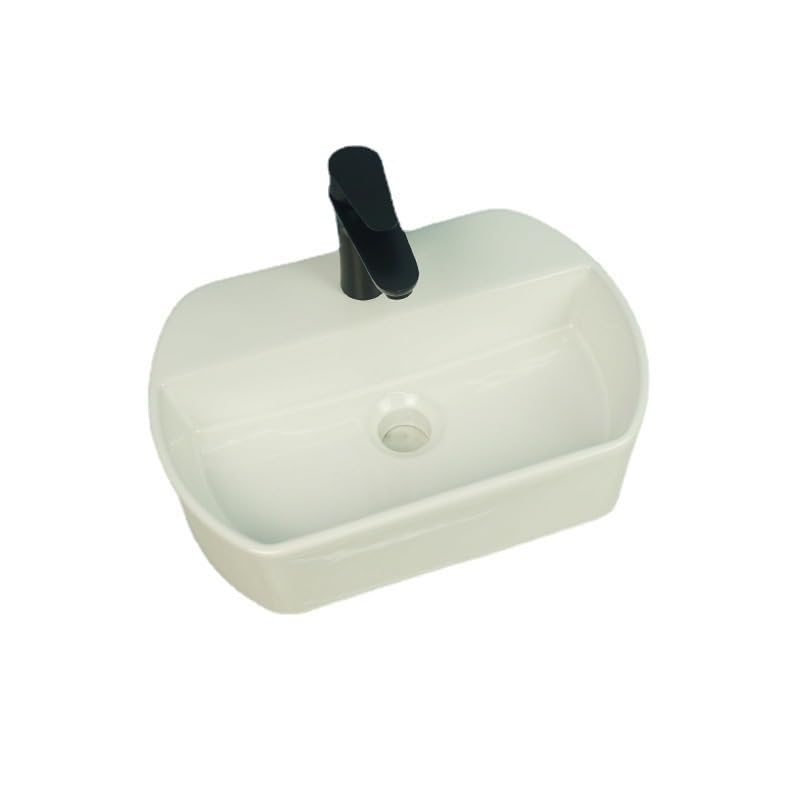 Lavabo de pared ovalado ideal para ahorrar espacio en aseos compactos 1