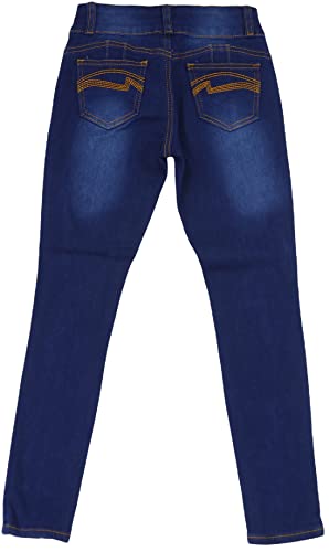Image of ToBeInStyle Girl's Denim Easy Styling Classic Timeless Everyday Jeans Zip-Up Closure