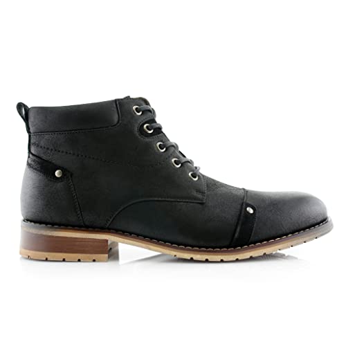 Image of Ferro Aldo Men's Ankle Boots | Lace-Up Cap Toe Chukka Style Dress Boot | Casual Fashion for Work