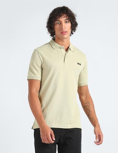 Calvin Klein Polo piqué élastique / Homme Eucalyptus - vue 4