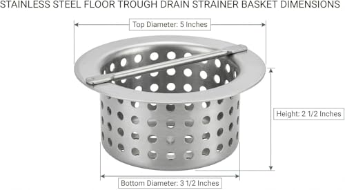 Colador para drenaje de piso acero inoxidable 5 pulg miniatura 3