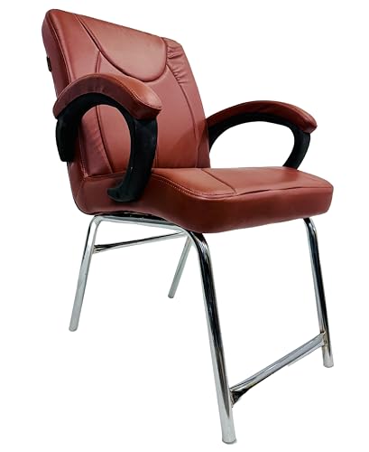Image of Relaxation Chair Made up of Strong and Durable Frame Home Chair Modern Design for Comfort Seating (1, Brown, H Type Frame)