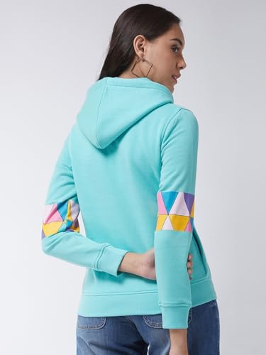 Image of Modeve Women Printed Hooded Sweatshirt for Winter