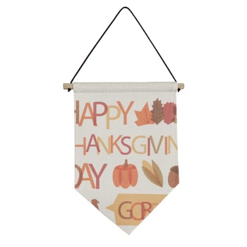 Drapeau Thanksgiving en toile avec dinde pour décorer votre salon