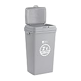 53L/25KG Airtight Pet Food Container - Animal Dry Food Dispenser Bin | Air Tight Lid | Flip Top Locking System | Perfect For Storing Dried Pet Food & Bird Seed - GREY - Image 2