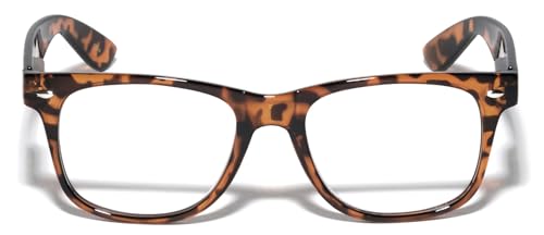 V.W.E. Progressive Reading Glasses No Line Clear on Top Bifocals Reader - Comfortable Classic Design (Tortoise, 1.25, x)