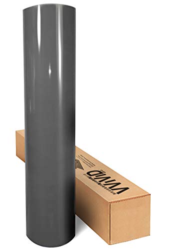 Vinyle gris gunmetal 2ft x 5ft avec technologie bulle air