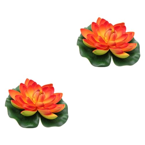 Cabilock Gros Nenuphars Piscine Piscine De Plantes De Lotus De Simulation 2 Pièces