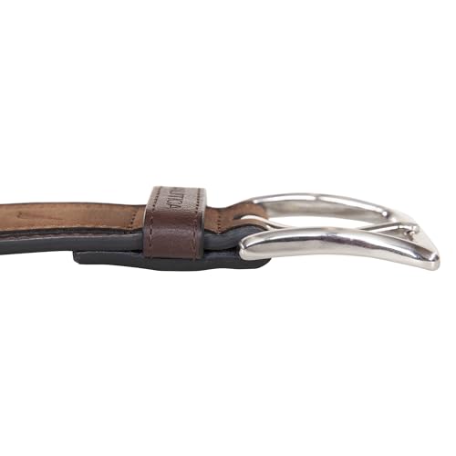Image of Nautica Men's Casual Leather Belt | Everyday | Classic | Pants | Jeans | Khakis | Chinos | Metal Buckle