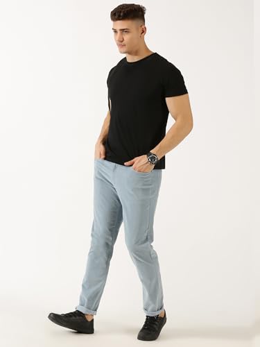 Image of Thomas Scott Men Mid Rise Slim Fit Corduroy Chino Pants