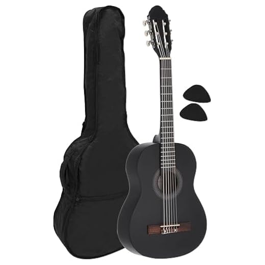 Juan Miguel Navarrez guitarra de concierto, guitarra clásica, 1/2 negro, incl. funda