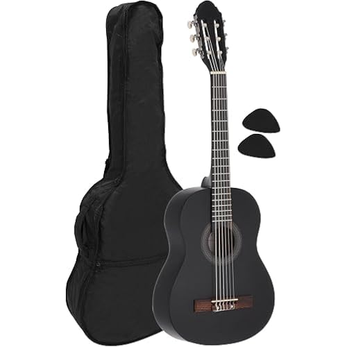 Juan Miguel Navarrez guitarra de concierto, guitarra clásica, 1/2 negro, incl. funda