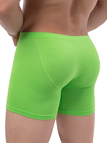 iKingsky Men's Modal Long Leg Boxer Briefs Soft Bulge Trunks No Ride Up Shorts Underwear Seamless Front Under Panties4