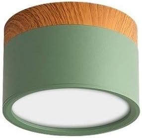 OZSSLJJ Downlighter Bulbs Downlights for Ceiling Led Home Living Room Corridor Aisle Aluminum Ceiling Lamp 12w Nordic(Green,Warm Light 3000K)