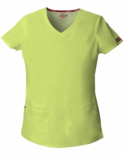 Image of Dickies Women's Jr. Fit V-Neck Scrub Top Multiple Patch Pockets