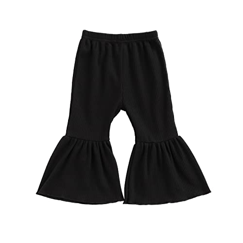Toddler Bell Bottoms Baby Girls Ruffle Leggings Bell-Bottomed Flare Pants Trousers