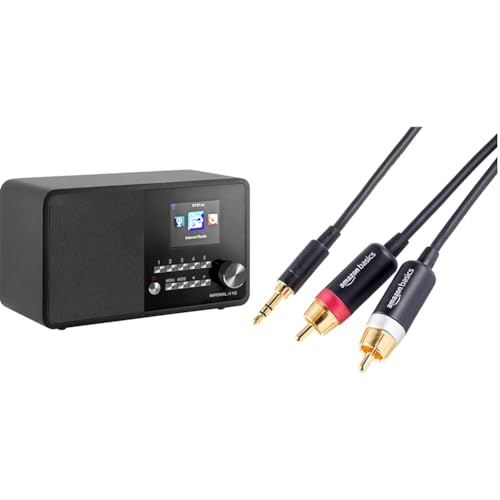 Radio Internet Imperial i110 Noir Connectée et Câble Auxiliaire Jack RCA Amazon Basics