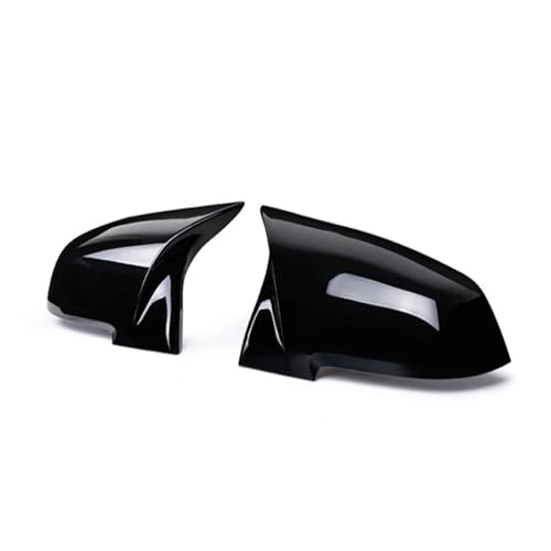 と互換性がある BMW 1 2 3 4シリーズ F20 F30 F31 F32 F36 2012-UP 320i 328i 330d 335i M3 M4ルック交換用カーボンファイバーミラーカバー(WK616-Bright black)