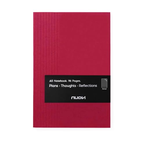 Image of Record Note Book, Wine Red | A5 - Dotted Grid Pages | 96 Pages - 100GSM Pages with Soft Cover | Ideal for Office, College, School, Journaling, Meeting & More