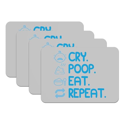 Set de table caoutchouc grand format gris humour bébé lavable