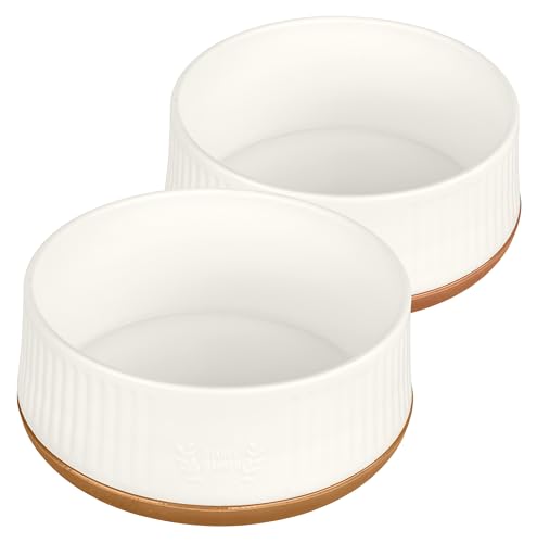 Harry Barker Small Modern Dog Bowls, 2-Pack Eco-Friendly Plastic Pet Food & Water Bowls, Non-Slip Base, Dishwasher Safe, BPA-Free, Neutral Design, Holds 3 Cups Each by Harry Barker - Used condition - US$12.83