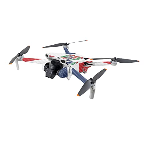 Image of MightySkins Carbon Fiber Skin Compatible with DJI Mini 3 - Dominican Flag | Protective, Durable Textured Carbon Fiber Finish | Easy to Apply | Made in The USA