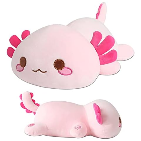 Axolotl Plush Toys,13" Pink Axolotl Stuffed Animal Plush,Cute Plushies Large,Soft Kawaii Plush Pillow,Cute Room Decor,Axolotl Plushies Great Christmas,New Year,Birthday Gifts For Kids Cover