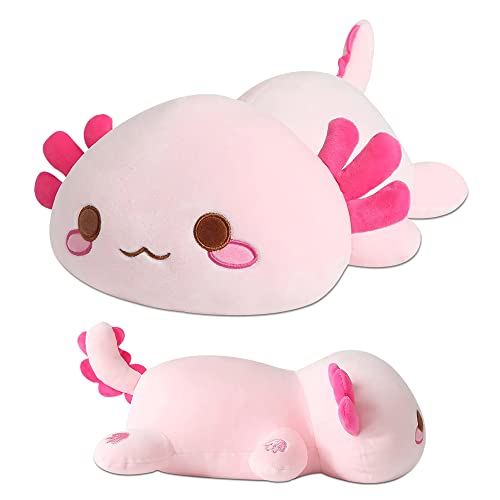 LZY Axolotl Plush Toys,13" Pink Axolotl Stuffed Animal Plush,Cute Plushies Large,Soft Kawaii Plush Pillow,Cute Room Decor,Axolotl Plushies Great Christmas,New Year,Birthday Gifts For Kids