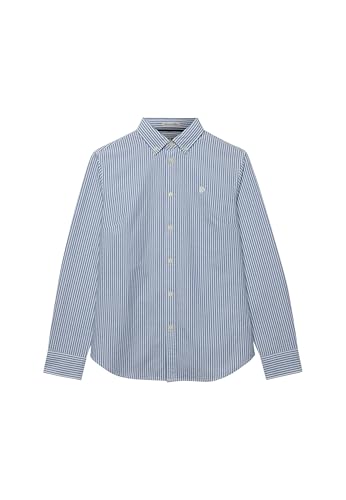 Image of Superdry Women Slim Bd L/S Shirt, Azure Blue Stripe Oxford, 14