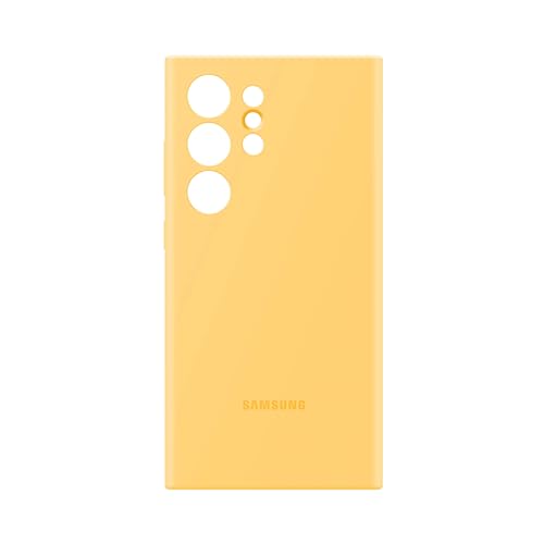 Image of SAMSUNG Galaxy S24 Ultra Silicone Phone Case, Protective Cover with Color Variety, Smooth Grip, Soft and Sleek Design, Snug Fit, US Version, EF-PS928TYEGUS, Yellow