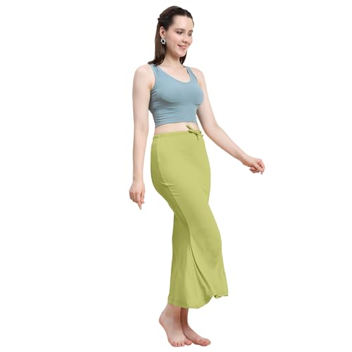 Image of Amazon Brand - Anarva Women Cotton Blended Saree Shapewear Regular Petticoat Skirt For Saree