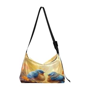 Crossbody Umh&auml;ngetasche mit Singv&ouml;geln, Vogel Schultertasche | Geschenk-Taschen